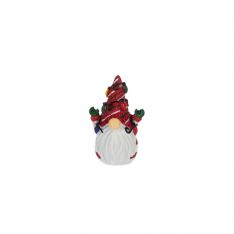 Ganz Entangled Gnomie Charm - Red Hat With White Stripes