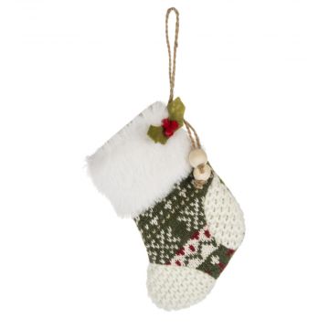 Ganz Comfy & Cozy Mini Christmas Gift Card Stocking Ugly Sweater Pattern