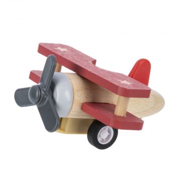 Ganz Wooden Plane Pullback Racer - Red