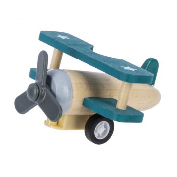 Ganz Wooden Plane Pullback Racer - Blue