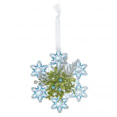 Ganz Kissing Krystals Winter Ice Snowflake Ornament - Type A