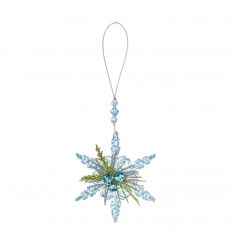 Ganz Kissing Krystals Winter Ice Teeny Snowflake Ornament - Type C