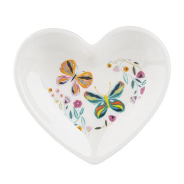 Ganz Whimsy Heart Message Trinket Dish - Butterflies