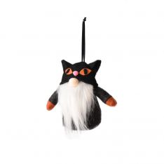 Ganz Halloween Gnome Ornament - Black Cat