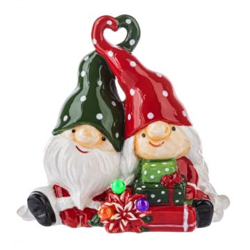 Ganz Midwest-CBK LED Light Up Gnome Couple Mini Shimmer Figurine