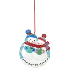 Ganz Midwest-CBK Snowman Ornament - Our First Christmas
