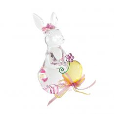 Department 56 Studio Brands Facets Standing Bunny with Egg - Pink