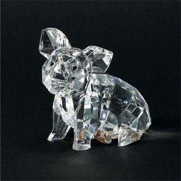 Facets Acrylic Sitting Pig Figurine