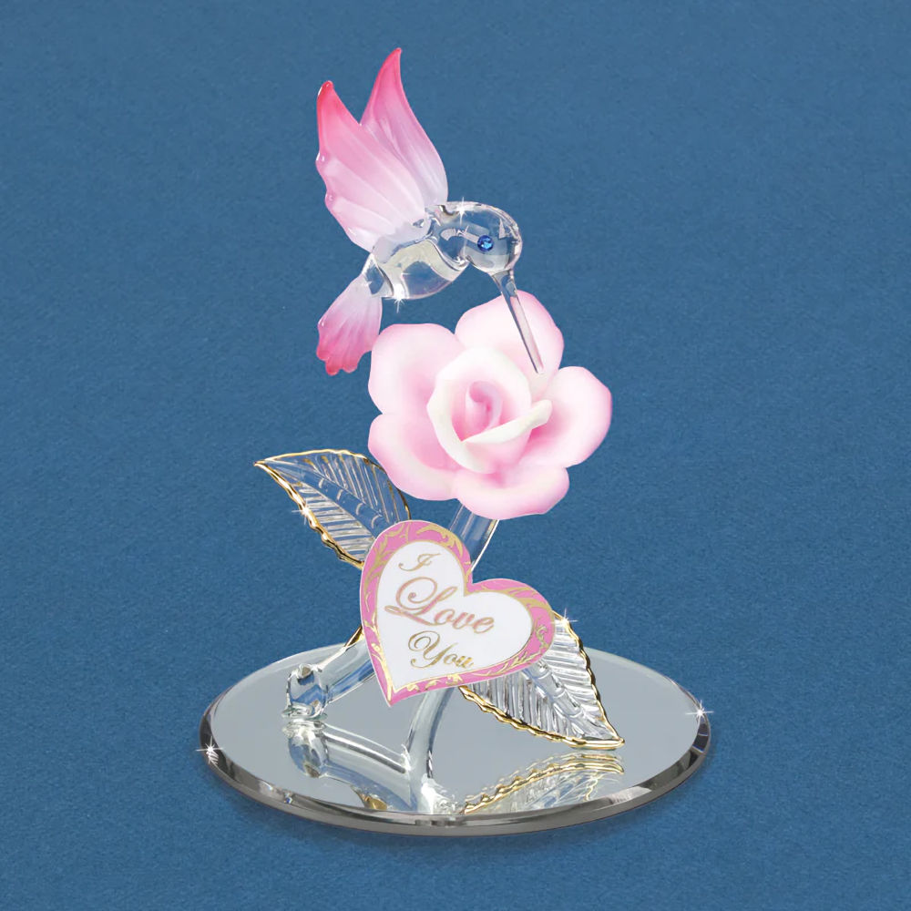 Fitzula's Gift Shop: Glass Baron Hummingbird I Love You Figurine