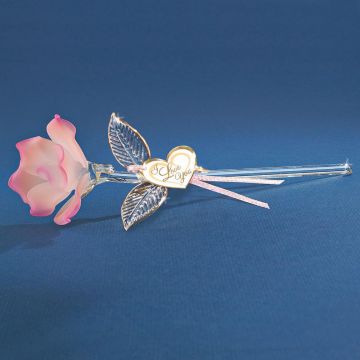 Glass Baron "Peach Rose" Figurine