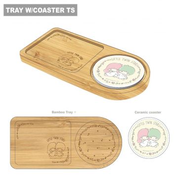 Sanrio Little Twin Stars Tray with Coaster