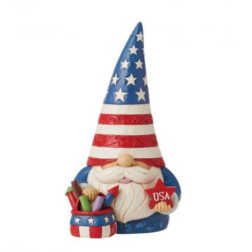 Jim Shore Heartwood Creek Fireworks and Freedom - Patriotic Gnome Figurine