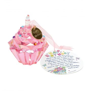 Facets Happy Birthday Cupcake - Pink