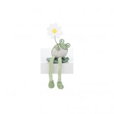Ganz Happy Little Frog Holding Daisy Figurine