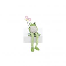 Ganz Happy Little Frog Holding Butterfly Figurine