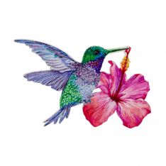 Ganz Springtime Hummingbird Blue and Green With Purple Throat Screen Door Saver