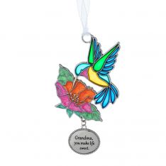 Ganz See The Beauty Stained Glass "Grandma, you make life sweet" Ornament
