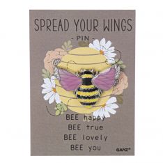 Ganz Spread Your Wings "BEE Happy" Pin on Backer