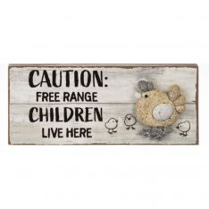 Ganz Funny Farm "Caution: Free Range Children Live Here" Shelfsitter