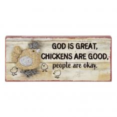 Ganz Funny Farm "God Is Great, Chickens Are Good, People Are Okay." Shelfsitter