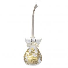 Ganz Luxury Lite LED Gold Vines Angel Ornament
