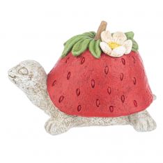 Ganz Midwest Gift Stone Textured Fruit Critter Strawberry Turtle Figurine