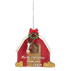 Ganz Midwest Gift Farm Icon Text Horse Ornament