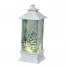Ganz Midwest Gift LED Light Up Shimmer Winter Church "Peace on Earth" Lantern