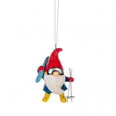 Ganz Midwest Gift Gnome Skiis In Hand Ornament
