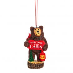 Ganz Midwest Gift "Welcome To Our Cabin" Bear Ornament