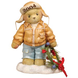 Cherished Teddies Knut: Decorating The Holidays 2004 Dated Figurine