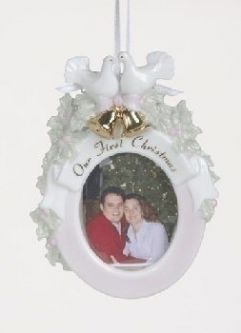 Roman Our First Christmas Photo Frame Ornament